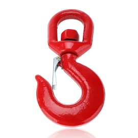 NORJIN 3T Swivel Lifting Hook, Grade 80 Crane Swivel Hook with Latch,6600lbs WLL