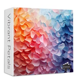 Gradient Flower Puzzles for Adults 1000 Pieces, PICKFORU Rainbow Floral Petal Puzzle, Colorful Spring Nature Art Theme as Home Wall Art
