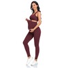 Lataly Maternity Women 2Piece Bra and Pants，Seamless Ribbed Built in