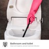 YSLON Rubber Dishwashing Glove Kitchen Cleaning Gloves 3-Pairs,Waterproof Reuseable.(Pink,Small)