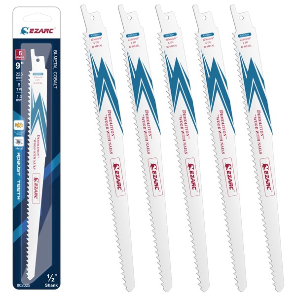 EZARC Reciprocating Saw Blade Bi-Metal Cobalt Sabre Saw Blades for