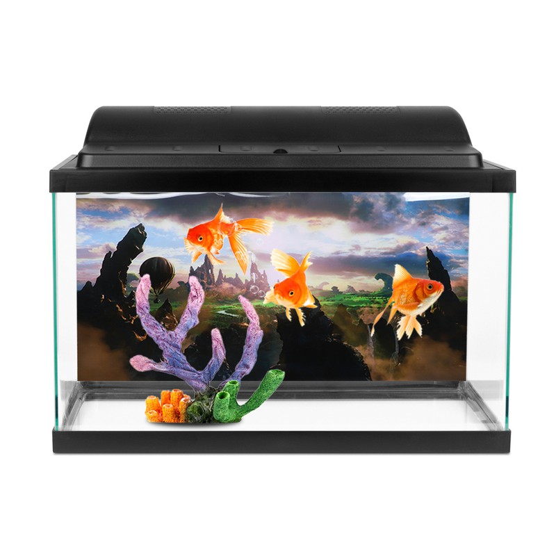 Background Poster Decorative Painting PVC Sticker Landscape Image for Aquarium