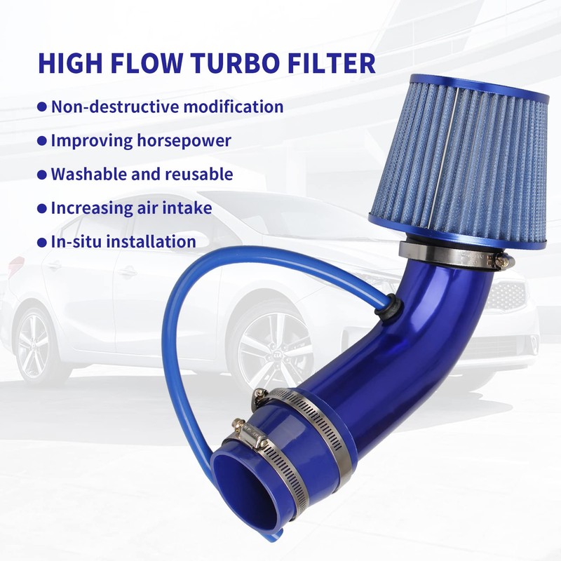 Pindex 3 Inch High Flow 76mm Cold Air Intake Induction