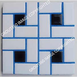 Grout 360 Buzzed Blue Sanded Tile Grout for Tile Installation Jobs. Use on Floors, Walls, Back Splashes, Showers, and Mosaics. (5)