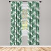Ambesonne Leaf Window Curtains, Palm Mango Banana Tree Leaves in