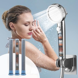 HEROBAI 3 Pack Handheld Shower Filter Replacement Cartridge, Multi-Stage Shower Head Filters Replacement, Shower Head Filter for Hard Water, Suitable for HEROBAI Sink Hose Sprayer