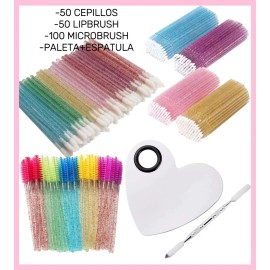 Paleta Con Espátula,cepillos,lip Brush,microbrush,maquillaje