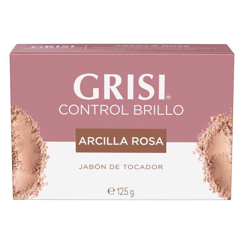 GRISI, Jabón de tocador Arcilla Rosa, control brillo Jabón en