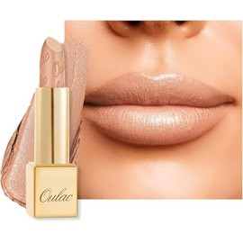 Oulac Lápiz labial mate con brillo metálico, textura cremosa y cómoda, suave y sin sensación granulada, vegano y sin gluten, color de labios de...    