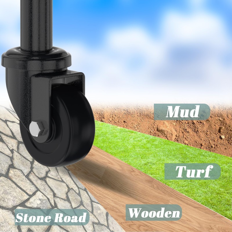 Lygoeege 2Packs Gate Wheel 2inch Gate Caster for Wooden Gate,