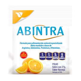 ABINTRA  Suplemento Alimenticio  Fórmula en Polvo Bebible  Reparación de Tejido  Cicatrización  7gr Arginina  7gr Glutamina  Proteína  6gr...         