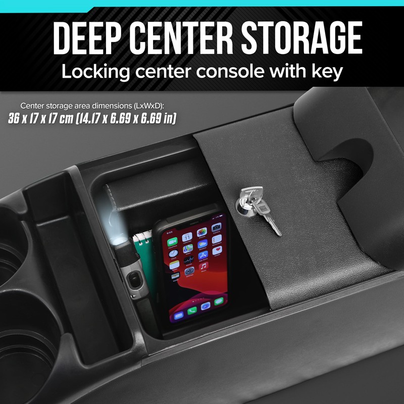 Moblorg Center Console for Minivans, SUVs, Middle Van Console, Extra