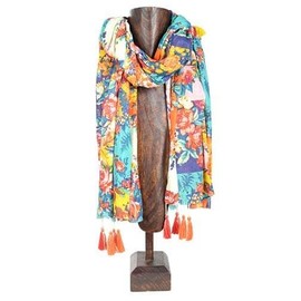 GaelSong Ireland Multicolored Celtic Patchwork 100% Cotton Scarf for Women