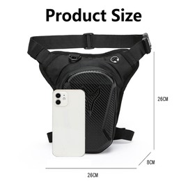 Leg Bag Motorcycle Men's Leg Bag, Waterproof Multi Pockets Sports Belt Bag, Tactical Leg Bag, Adjustable Waist Bags, Thigh Bag for Hiking, Camping, Motorcycle, Bike, Fishing