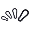 Pack of 5 Fire brigade snap hooks, painted black, load