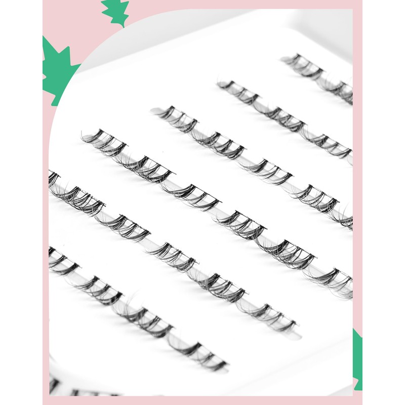 Natural Eyelashes Wispy Cluster Eyelashes C Curl DIY Eyelash Extensions