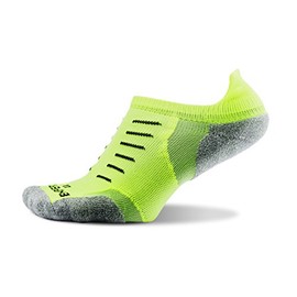 Thorlos Women's Xctu Thin Cushion Running No Show Socks, Yellow, Medium