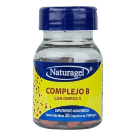 Naturagel Complejo B Con Omega 3 700 Mg 30 Capsulas Sabor Sin Sabor