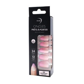 Looky Press-On Nails #6: Premium Reusable Artificial Nails Set with Glue & Double-Faced Stickers | Easy Application, Up to 3-Week Hold, Perfect for Instant Glamorous Manicure | Includes 24 Nails of 12 Sizes