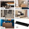 KYRYD 4 Pack Concealed Kitchen Cupboard Handles ，Finger Edge Pull