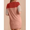 Acelitt Womens Casual Summer Dress 2024 Fashion Color Block Crewneck