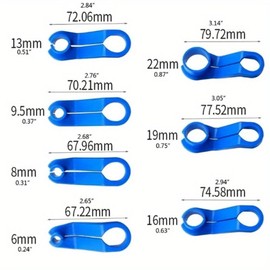 LOOTOOLS 7PCS Fuel Line Disconnect Tool Set, Fuel Line Removal Tool, Includes 1/4 5/16 3/8 1/2 5/8 3/4 7/8 Inch Quick Disconnect Kit Fuel for Ford/GM/Chrysler/Mazda