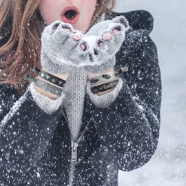 Super Soft Hair Bobbles | Bracelets | Set for Women Children Girls | Printed Hair Scrunchie | Bracelet Shimmering Fabric with Glitter and Cute Pendants | Colour: Violet Black