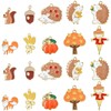 Stiesy 40Pcs 10 Style Enamel Autumn Theme Charms Pendants Squirrel