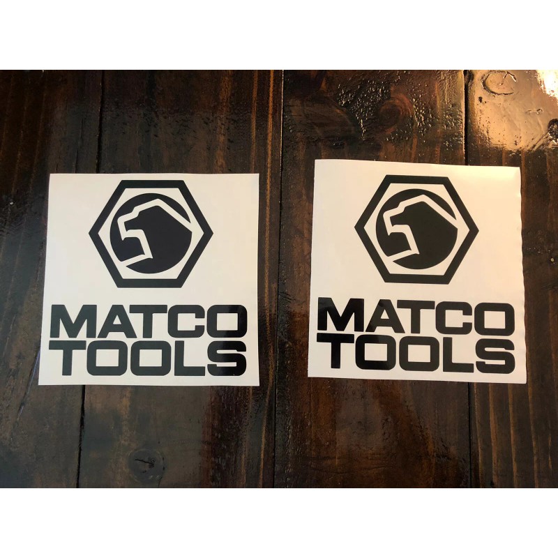 MATCO TOOLS 6” (set Of 2) Logo BLACK Bumper Sticker