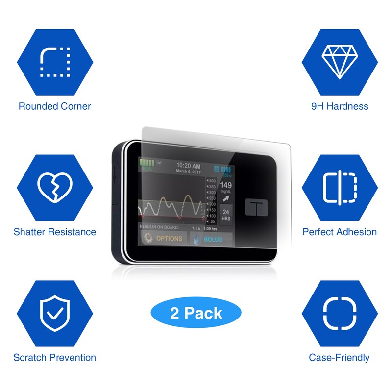 Omoojee 2 Pack Flexible Glass Screen Protector, Compatible with Tandem