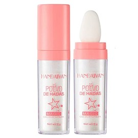 Go Ho Polvo De Hadas Shimmer Face Highlighter Powder Stick,Body Glitter Highlighter Makeup,High Gloss Sparkle Loose Highlight Powder for Face Body Hair Party Makeup (#01 White Moonbeam)