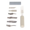 Craft Knife Set 6 Steel Blades Ergonomic Handle Hobby Knife