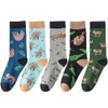Angelteers 5 Pairs Cute Animal Crew Socks Fun Casual Cotton