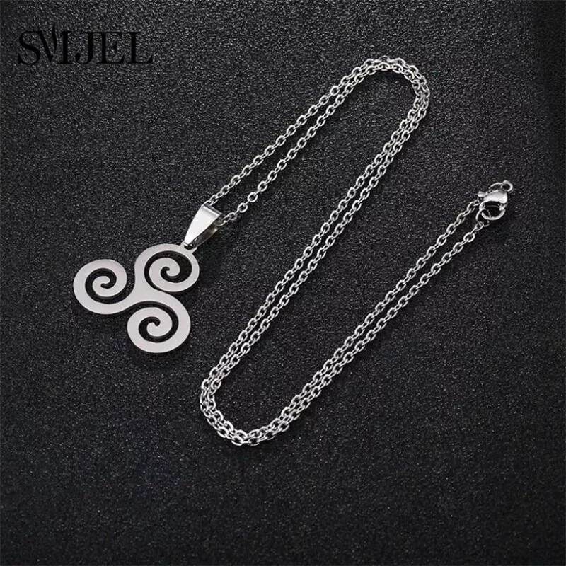 TENDER LIHOME Collar Dije Trisquel Celta Vikingo Triskele Triple Espiral