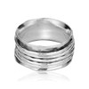 926 Sterling Silver Rotating Spinner Band Ring Wrapped with 5
