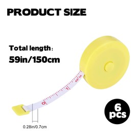 6 PCS Double Scale Antler Measuring Tapes for Deer and Buck Scoring, Compact and Convenient Hunting Gear for Hunting Marking Prey Measuring Fish, Trophies, Body and More-60 inch/1.5 m