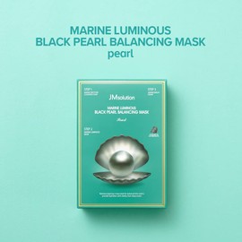 JM Solution Marine Luminous Pearl Black Deep Moisture 3 Step Skin Care Face Mask - Korean Skincare Facial Mask - boosting Brightening Moisturizing-10 Sheets for Dry Skin