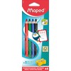 MAPED - 4 Marker'peps Wood Slate Coloured Pencils + Sharpener