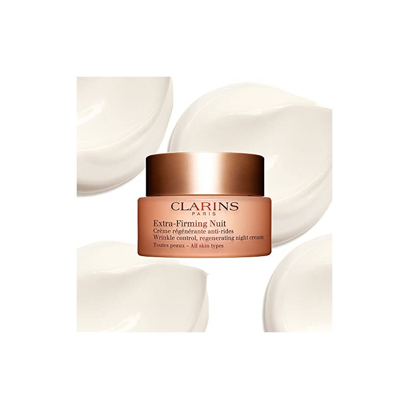 Clarins Extra-firming Wrinkle Control Regenerating Night Cream for Unisex, 1.6