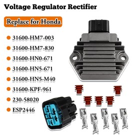 12V Voltage Regulator Rectifier For Honda Rancher 350 ES S TRX350 TE/TM/FE/FM TRX450R TRX450ER Foreman 450 ES S TRX450FE/FM Foreman 400 TRX400FW