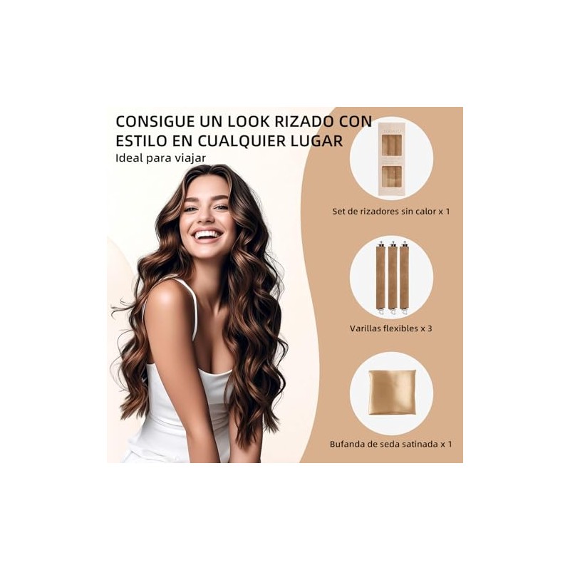 Tubos para Cabello Sin Calor: Kit de 3 Piezas con
