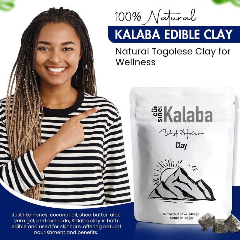 Cuisine228 Natural Edible Clay, Kalaba – 100% Natural, Chemical-Free Detox