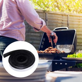 Ofendichtschnur Kamindichtung Selbstklebend 2.5m, 3.5mm Dicke Dichtung Raucher Grill Band Self Dichtung Hitzebeständige Grill Kamindichtung für Ofenfenster Kamin und Ofenrohr (12mm Wide)