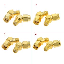 DollaTek 4 PCS Whole Set 45/135 Degree SMA RP-SMA Antenna Connector Male Female Adapter ALL in One Combo DIY Accessories