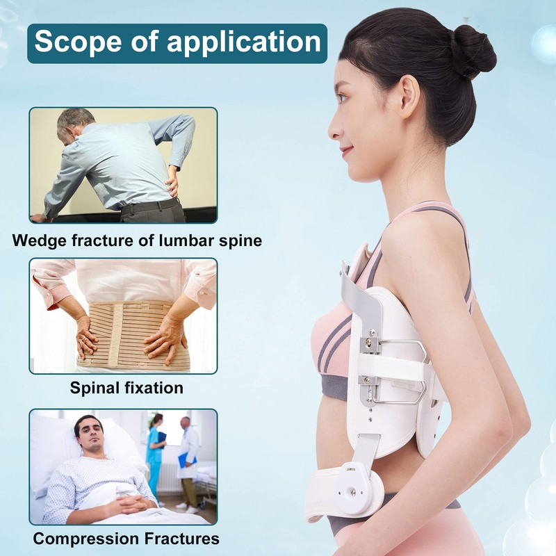 GHORTHOUD Hyperextension Back Brace Orthotics Jewett Brace for Thoracic &