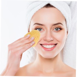 PACKOVE Exfoliating Facial Cleansing Sponge Soft Reusable Face Scrubber for Gentle Impurity Removal Compact for Skin Types
