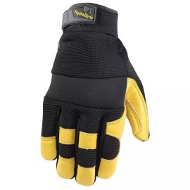Wells Lamont 6 Pairs Wells Lamont Men's HydraHyde Leather Work Gloves Size M L XL XXL 3X-L - Medium