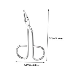 IWOWHERO Stylish Eyebrow Clipper Slanted Tip Stainless Steel Tweezers for Eyelash Brow Shaping