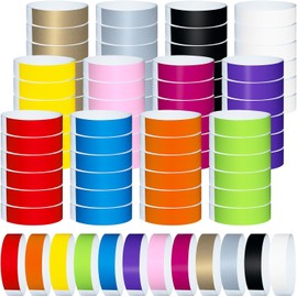 500 Count Mersper Wristbands for Events Neon VIP Identification Hand Bands, Tamper-Proof Concert Adhesive Disposable Bracelets for Music Festival-Orange