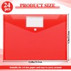 Lincia 24 Pcs Plastic Envelopes A4 Size Poly Envelopes Clear